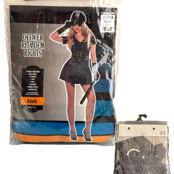 🛍️SALE🛍️ Women's Medium Sexy Halloween Police Officer Rita Dem Rights Costume - Picture 2 of 11